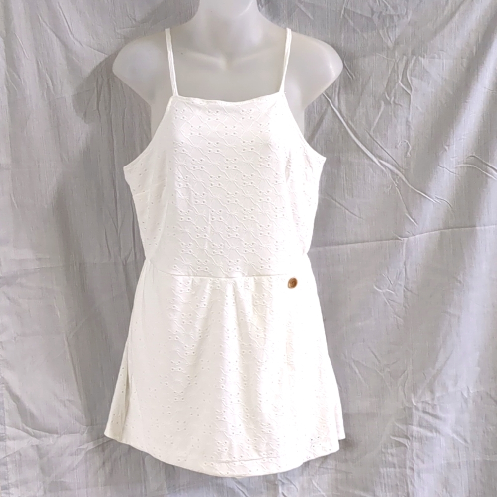 🤍 Wallflower White Eyelet Jumper Sz L Dress Skirt Shorts 💫